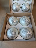 Vitbis Silver Glittery Ornaments - 8 Ornaments