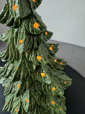2-Piece Vintage Ceramic Christmas Tree with Flower-Lites (WORKS)