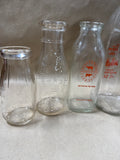 Lot Of Vintage Milk Bottles - 6 Milk Bottles