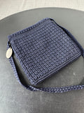 Navy Blue Talbots Crochet Crossbody Bag