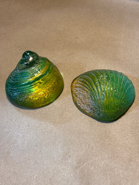 Pair of Barleylands Shell Paperweights