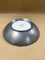 (A) Japanese Porcelain Ware Pewter Encased Trinket Dish