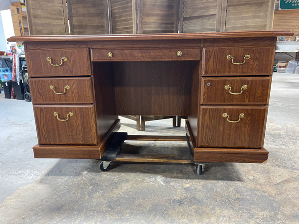 Desk with Protective Glass