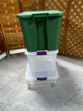 Assorted Plastic Storage Bins, Set of 3 (K)