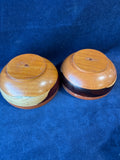 Small Artisan Inlayed Wooden Bowls (2)