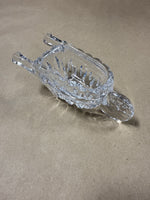 Clear Glass Wheel Barrel Paper Weight
