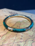 14K Gold & Green Malachite Bracelet
