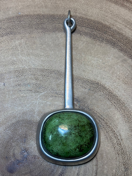 Mid Century Pewter Pendant / Signed by Artist; Roland Landerholm