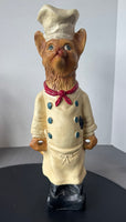 Resin Cat Chef Statue