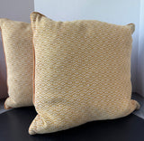 Pair of Elements by Erin Gates Boho Gold & Orange Reversible Feather Throw Pillows