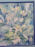 Iris Still Life Original Watercolor by Ginger Olansen; Signed