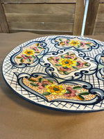 Large Decorative Floral Plate