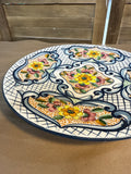 Large Decorative Floral Plate