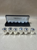 Silver Plate Mini Salt And Pepper Shakers - 6 Pieces