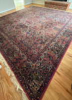 Large Handwoven Rug, ~11 1/2 ft x 13 ft.***HEAVY ITEM***