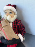 Joe Spencer’s Gathered Traditions Shelf Sitting Santa - Berkley