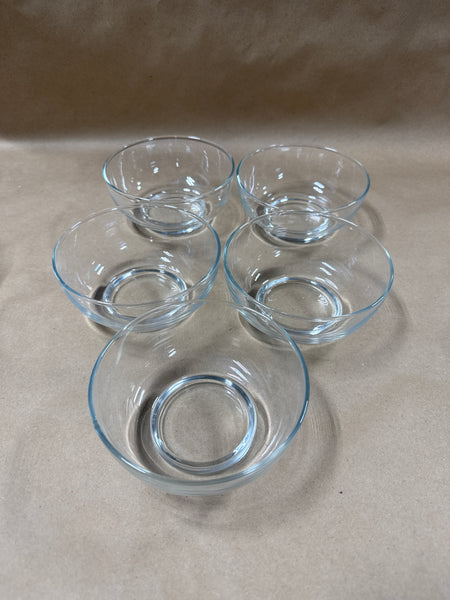 Set Of 5 Small Glass Bowls // 2 Sets Available // **** PRICED INDIVIDUALLY ***