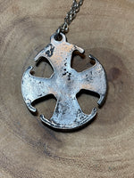 Silver Tone Cross Necklace