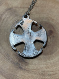 Silver Tone Cross Necklace