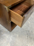 Henredon Nightstands with Brass Accents, (2)