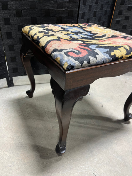 Antique Needlework Footstool – Williamsburg Estate Services