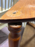 ***AS IS***International Caravan Inc. Carved Wood Half Moon Table with Drawer***READ DESCRIPTION***