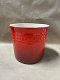 Red Le Creuset Kitchen Utensil Crock