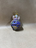 Cloisonne Purple Angel Ornament Bell