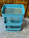 Teal Metal Cart