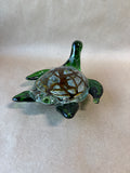 Murano Style Glass Sea Turtle Paper Weight