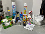 Cleaning Lot (D) *Most bottles at least half full*