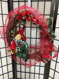 21” Stuffed Reindeer Christmas Wreath