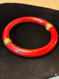 Vintage Trifari Red Lucite Bangle