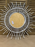 White Sunburst Mirror
