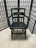 Nichols & Stone Black Hitchcock Style Arm Chair