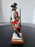 Rohan Cavalerie Van Gerdinge Sitzendorf Porcelain French Soldier with Wooden Base & Box