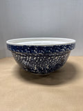 Large Crate And Barrel Sponge Stoneware Mixing Bowl