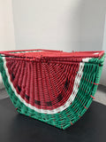 Watermelon Ciroa Resin Woven Picnic Basket