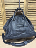 Black Leather Camaro Duffle Bag