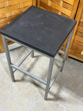 Square Side Table, Metal Base/Plastic Top