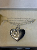 Silver Tone Heart Necklace