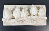 1990 Signed Carruth Studios Hand-Cast Stone Baby Birds Plaque