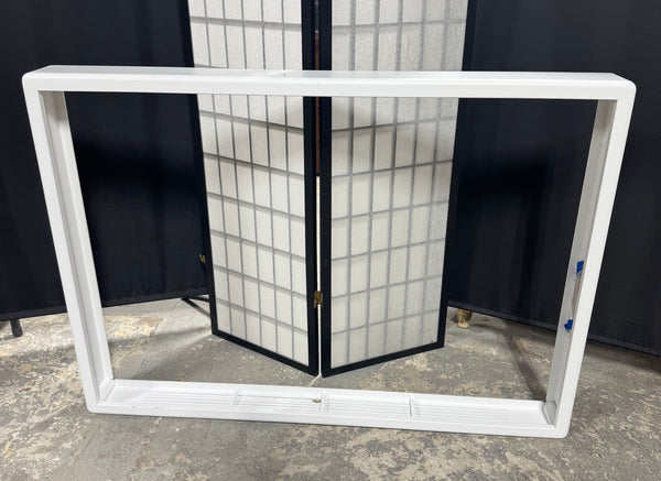 White Wooden Mountable TV Frame with Hardware