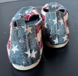 Pair of Cherokee Americana Tom’s Style Canvas Shoes GIRLS SIZE 13
