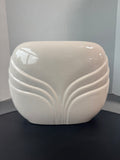 Haeger Style Cream Oval Ceramic Vase