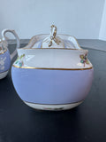 Spode England Maritime Rose Bone China Creamer & Lidded Sugar Bowl (E)