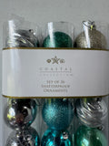 Coastal Collection Set of 36 Shatterproof Ornaments