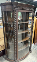Antique Bow Front China Cabinet***HEAVY ITEM***