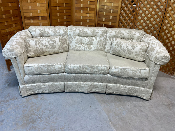 Curved Sofa, Unbranded, Cream/Champagne Color Tone***HEAVY ITEM***