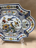 Royal Delft De Porcelyne Fles Plaque Hand Painted - Birds & Floral